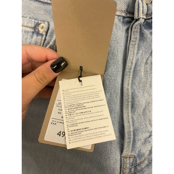Massimo Dutti Womens Jeans EU 40 US 8 Straight Leg Blue Rigid Denim 5051/852 NWT - Picture 7 of 15